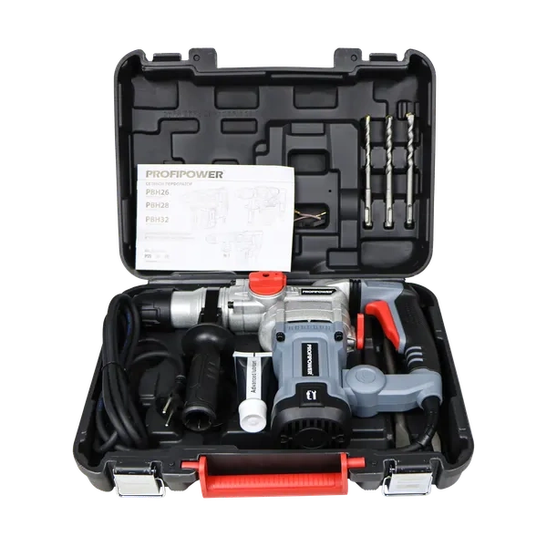 5cjub3boslk40kcgk80s08w4w808cg Перфоратор PBH28 (220В, вертикальный, 1500Вт, 5,5Дж, 3реж, Ø28мм, 0-900об/м, SDS+)